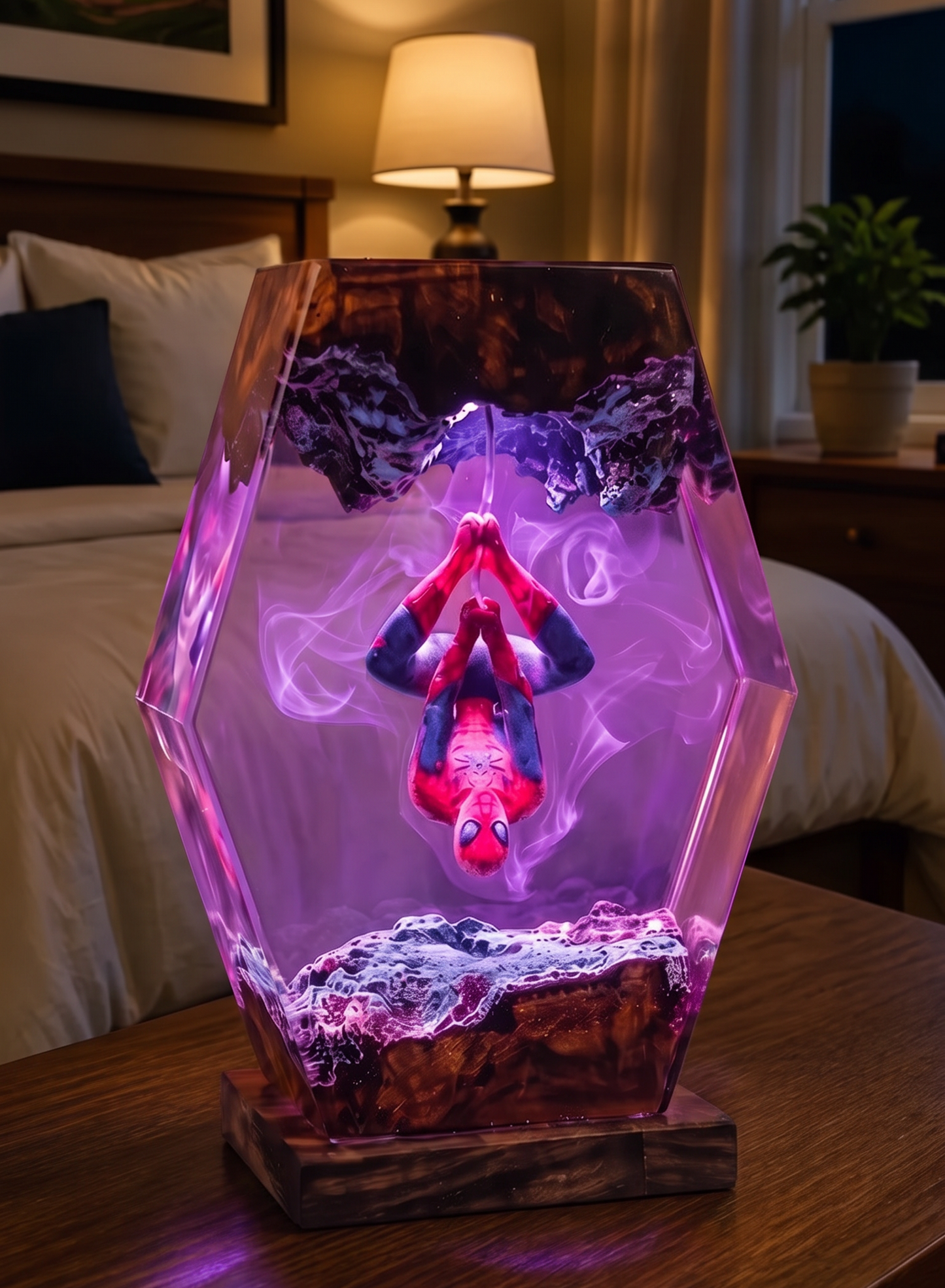 Spiderman Resin Lamps