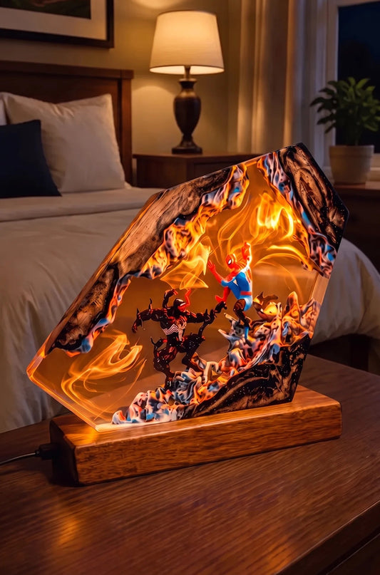 Spiderman Resin Lamps