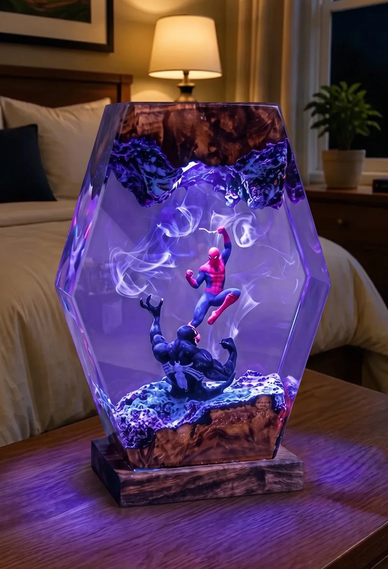 Spiderman Resin Lamps